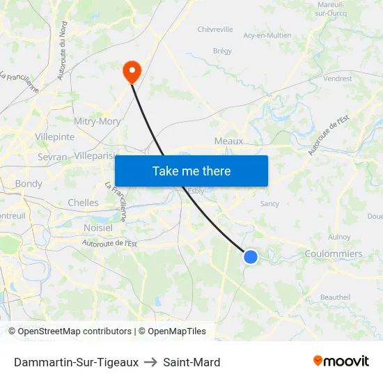 Dammartin-Sur-Tigeaux to Saint-Mard map