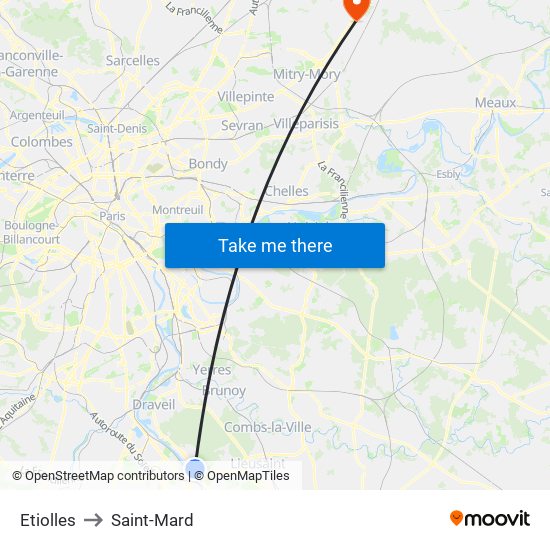 Etiolles to Saint-Mard map