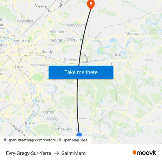 Evry-Gregy-Sur-Yerre to Saint-Mard map