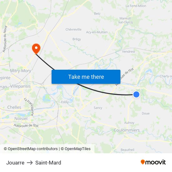 Jouarre to Saint-Mard map
