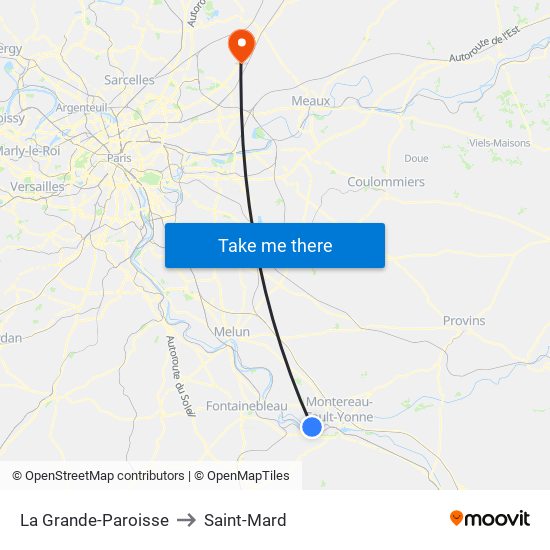 La Grande-Paroisse to Saint-Mard map