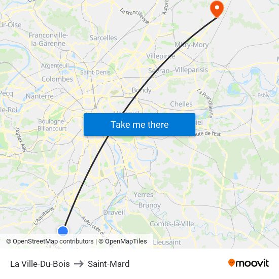 La Ville-Du-Bois to Saint-Mard map