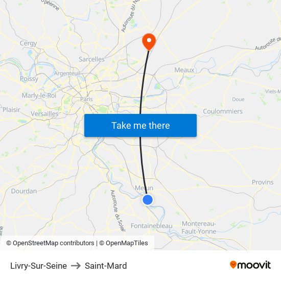 Livry-Sur-Seine to Saint-Mard map