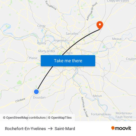 Rochefort-En-Yvelines to Saint-Mard map
