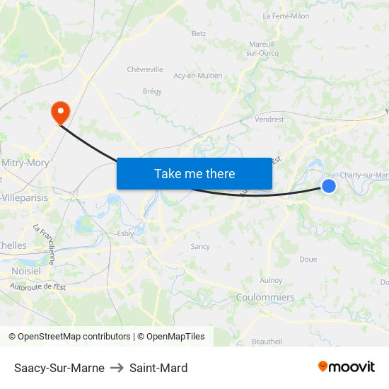 Saacy-Sur-Marne to Saint-Mard map