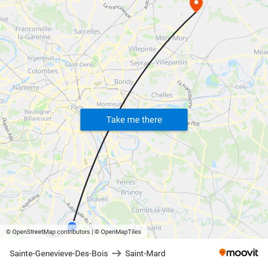Sainte-Genevieve-Des-Bois to Saint-Mard map