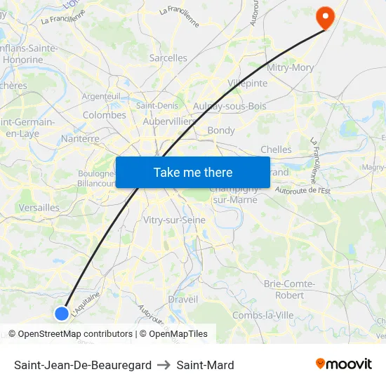 Saint-Jean-De-Beauregard to Saint-Mard map