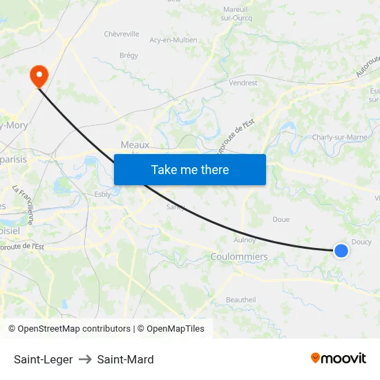 Saint-Leger to Saint-Mard map