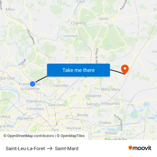 Saint-Leu-La-Foret to Saint-Mard map