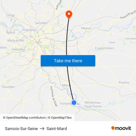Samois-Sur-Seine to Saint-Mard map
