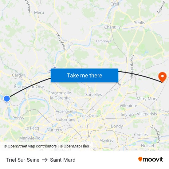 Triel-Sur-Seine to Saint-Mard map