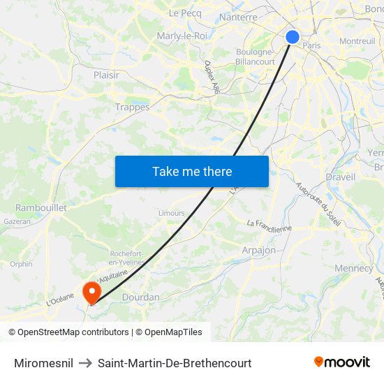 Miromesnil to Saint-Martin-De-Brethencourt map