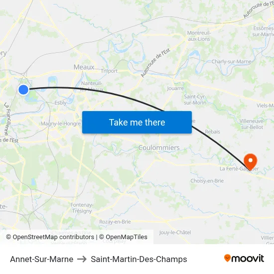 Annet-Sur-Marne to Saint-Martin-Des-Champs map