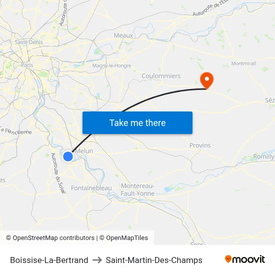 Boissise-La-Bertrand to Saint-Martin-Des-Champs map