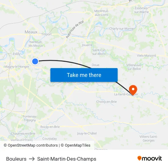 Bouleurs to Saint-Martin-Des-Champs map