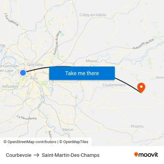 Courbevoie to Saint-Martin-Des-Champs map