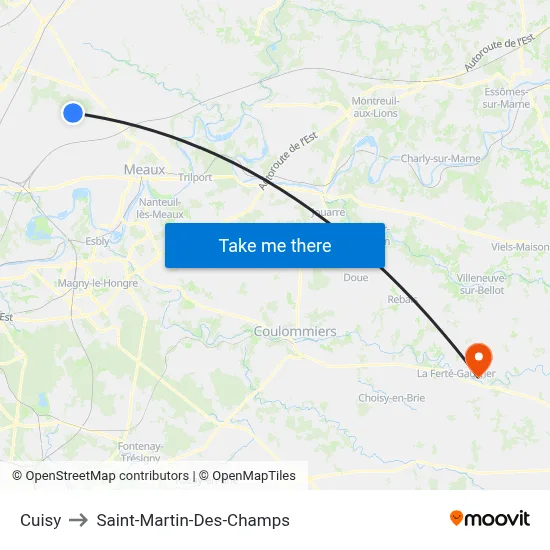 Cuisy to Saint-Martin-Des-Champs map
