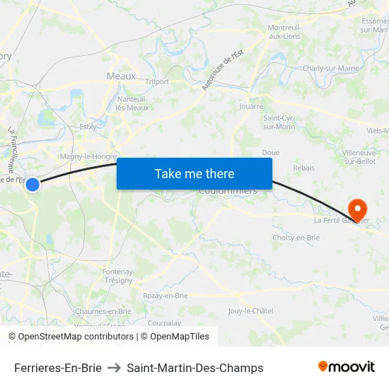 Ferrieres-En-Brie to Saint-Martin-Des-Champs map