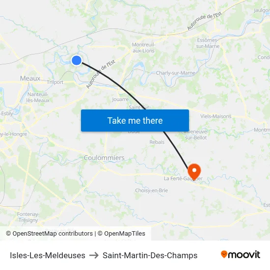 Isles-Les-Meldeuses to Saint-Martin-Des-Champs map