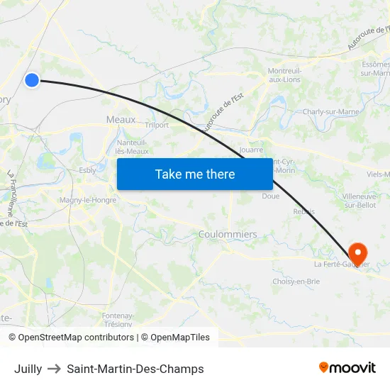 Juilly to Saint-Martin-Des-Champs map