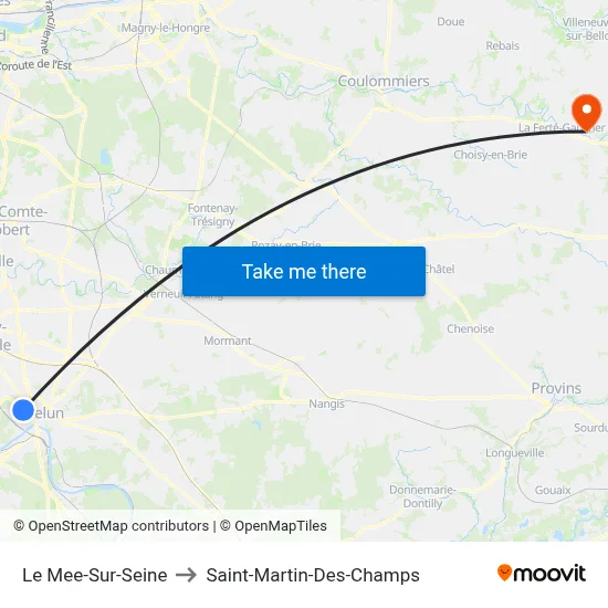 Le Mee-Sur-Seine to Saint-Martin-Des-Champs map