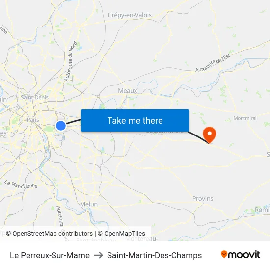 Le Perreux-Sur-Marne to Saint-Martin-Des-Champs map