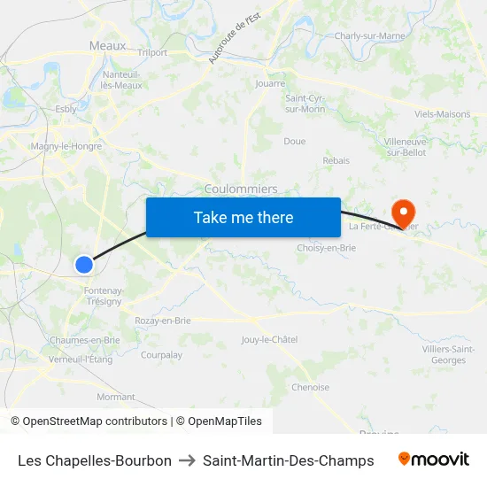 Les Chapelles-Bourbon to Saint-Martin-Des-Champs map