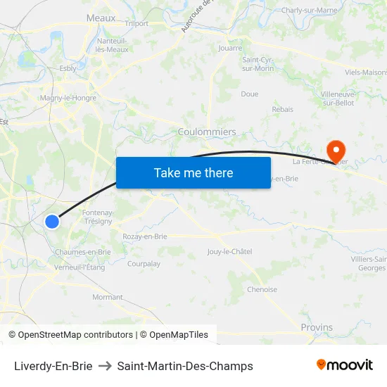 Liverdy-En-Brie to Saint-Martin-Des-Champs map