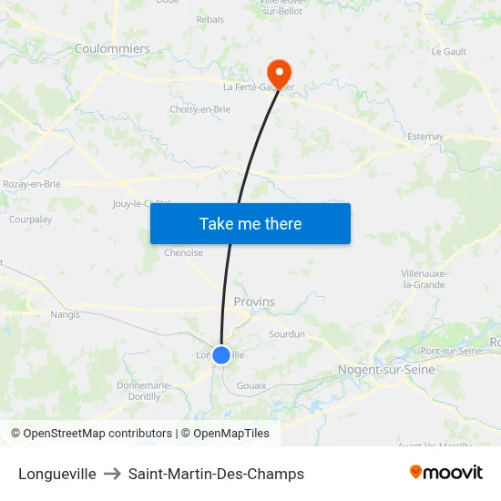 Longueville to Saint-Martin-Des-Champs map