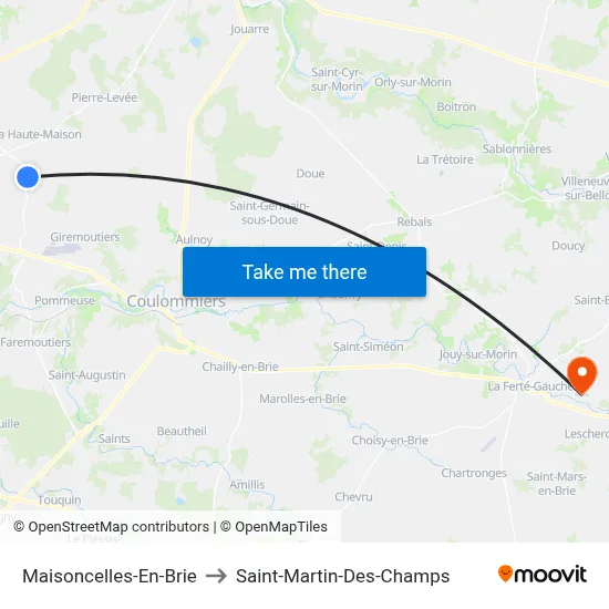 Maisoncelles-En-Brie to Saint-Martin-Des-Champs map