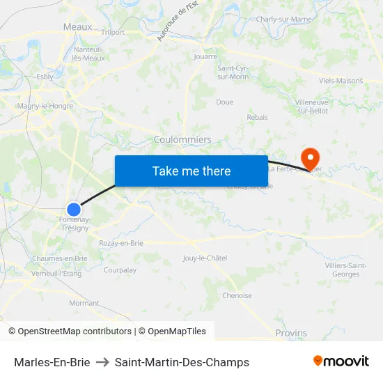 Marles-En-Brie to Saint-Martin-Des-Champs map
