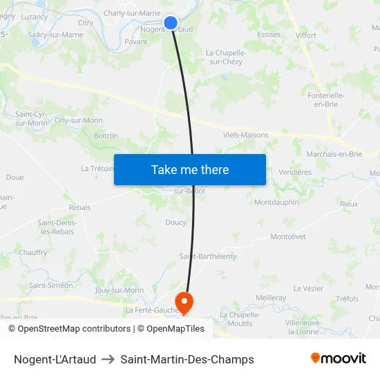 Nogent-L'Artaud to Saint-Martin-Des-Champs map
