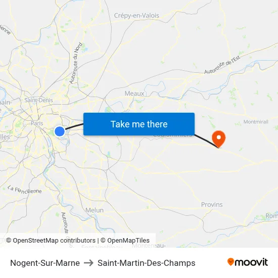 Nogent-Sur-Marne to Saint-Martin-Des-Champs map