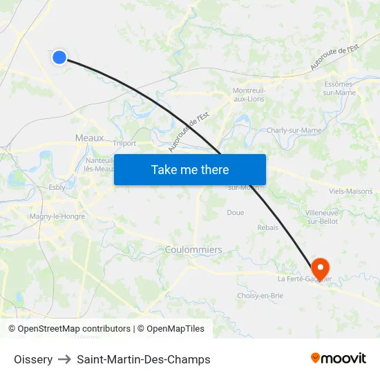 Oissery to Saint-Martin-Des-Champs map