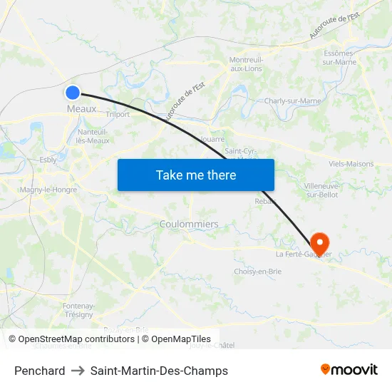 Penchard to Saint-Martin-Des-Champs map