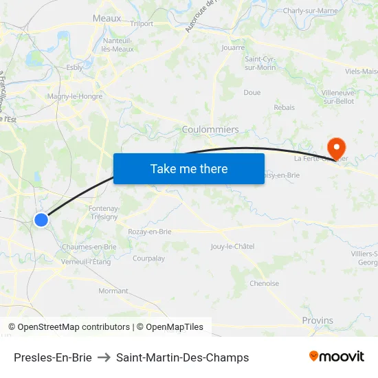 Presles-En-Brie to Saint-Martin-Des-Champs map