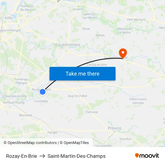 Rozay-En-Brie to Saint-Martin-Des-Champs map