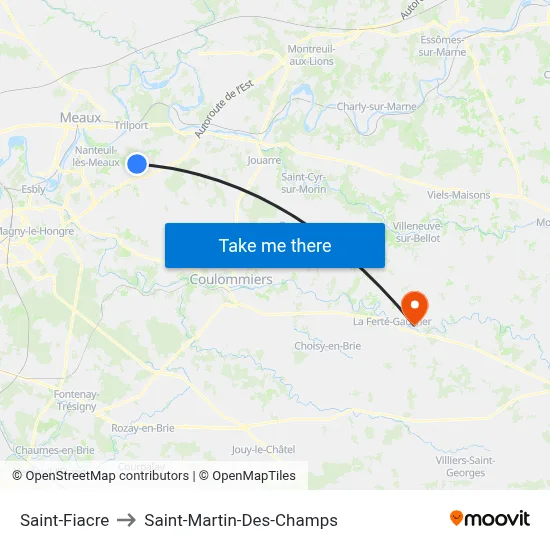 Saint-Fiacre to Saint-Martin-Des-Champs map