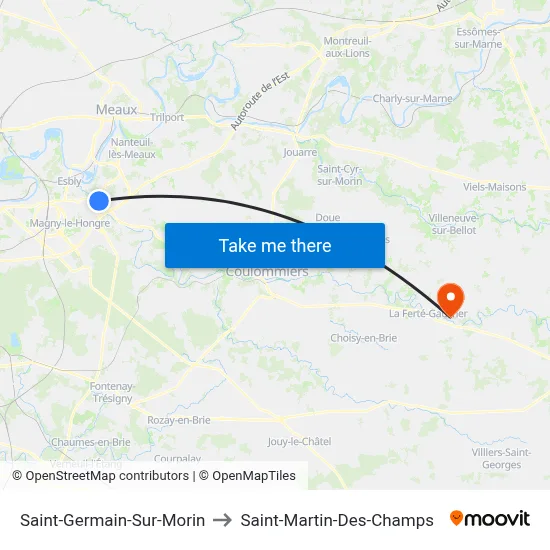 Saint-Germain-Sur-Morin to Saint-Martin-Des-Champs map