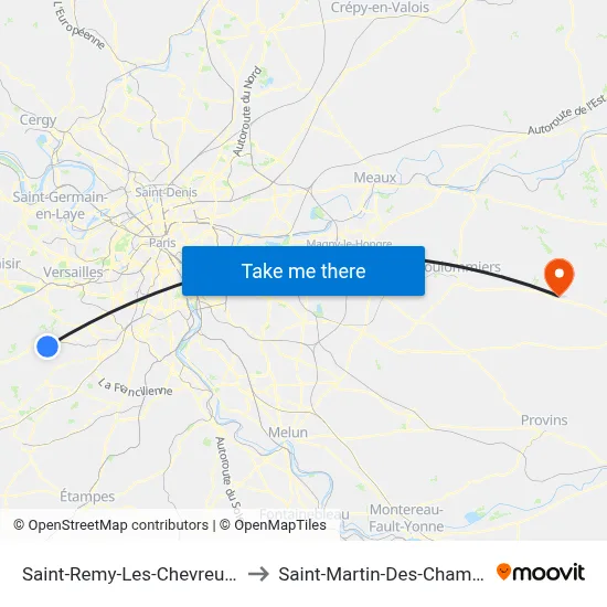Saint-Remy-Les-Chevreuse to Saint-Martin-Des-Champs map