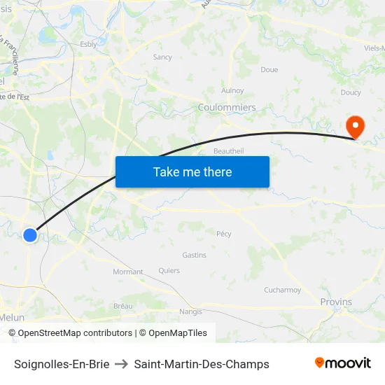 Soignolles-En-Brie to Saint-Martin-Des-Champs map