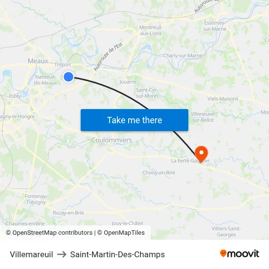 Villemareuil to Saint-Martin-Des-Champs map
