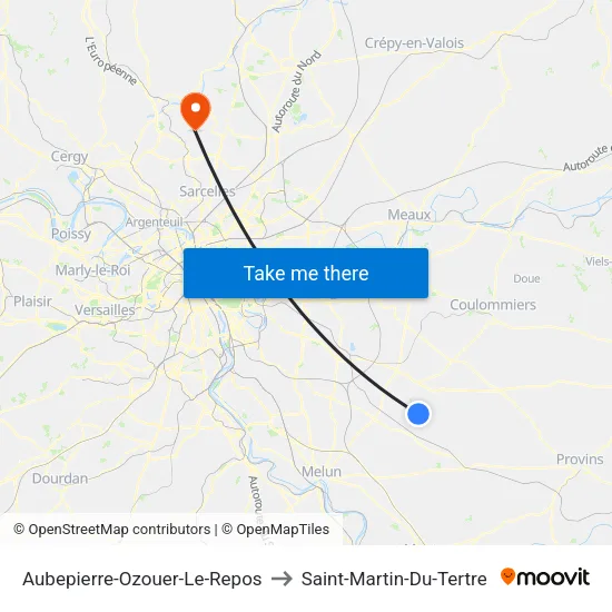 Aubepierre-Ozouer-Le-Repos to Saint-Martin-Du-Tertre map