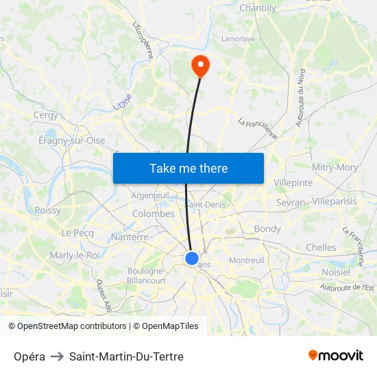 Opéra to Saint-Martin-Du-Tertre map