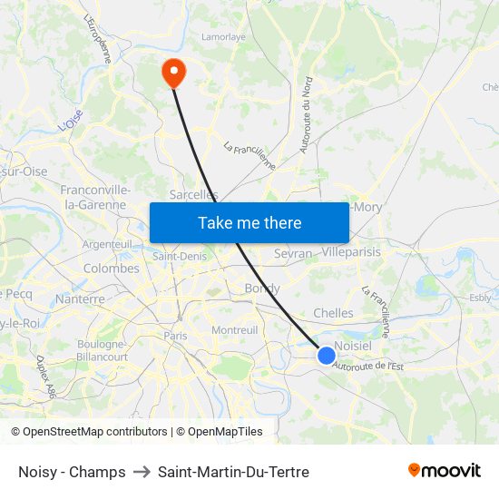 Noisy - Champs to Saint-Martin-Du-Tertre map