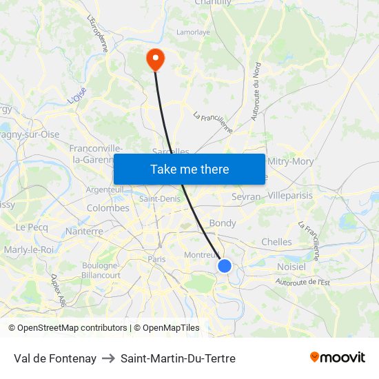 Val de Fontenay to Saint-Martin-Du-Tertre map