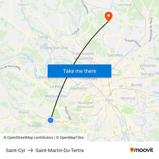 Saint-Cyr to Saint-Martin-Du-Tertre map