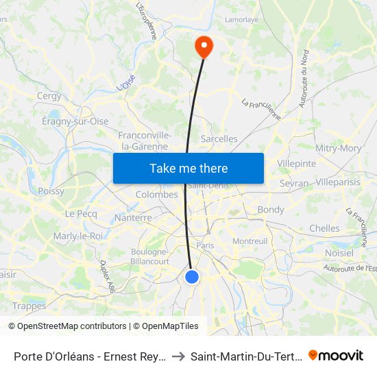Porte D'Orléans - Ernest Reyer to Saint-Martin-Du-Tertre map