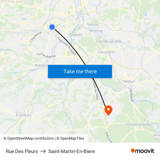 Rue Des Fleurs to Saint-Martin-En-Biere map