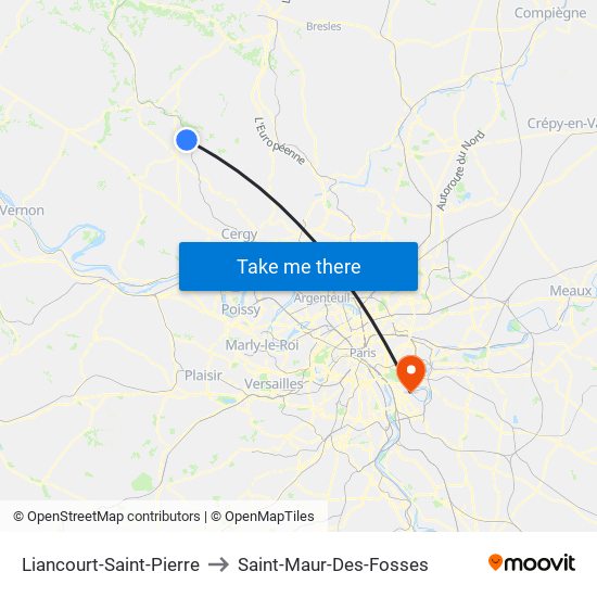 Liancourt-Saint-Pierre to Saint-Maur-Des-Fosses map